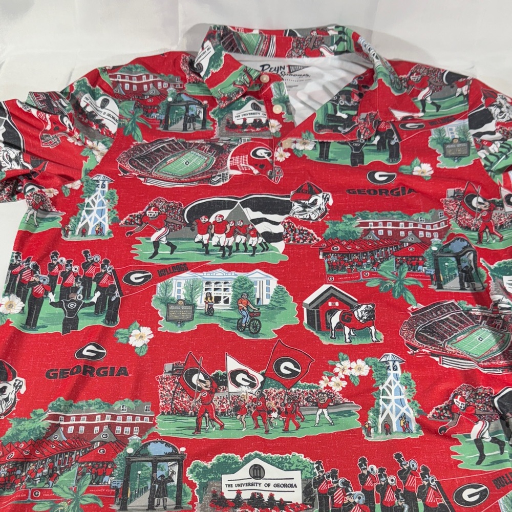 Reyn Spooner Red University of Georgia Graphic Shirt